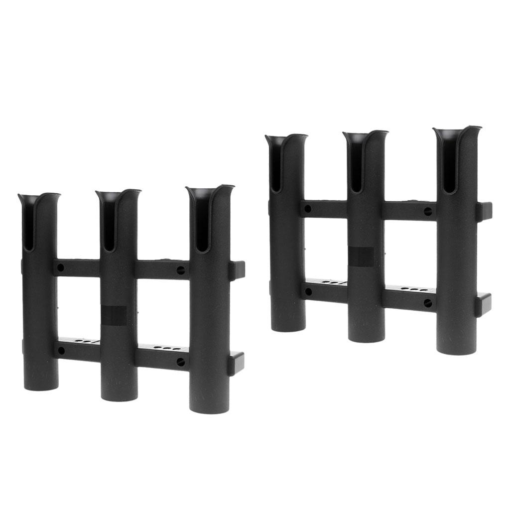 Fishing Equipment Storage - Zwart PP hengelhouderrek met verticale steun
