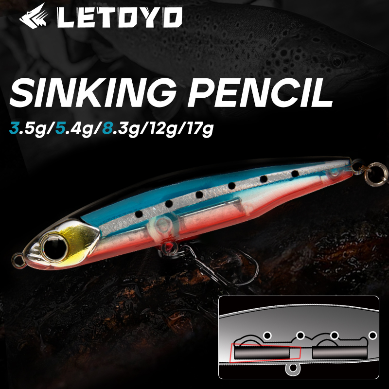 Fishing Equipment Deals - LETOYO Sinking Potlood 17g 12g-3.5g Kunstaas