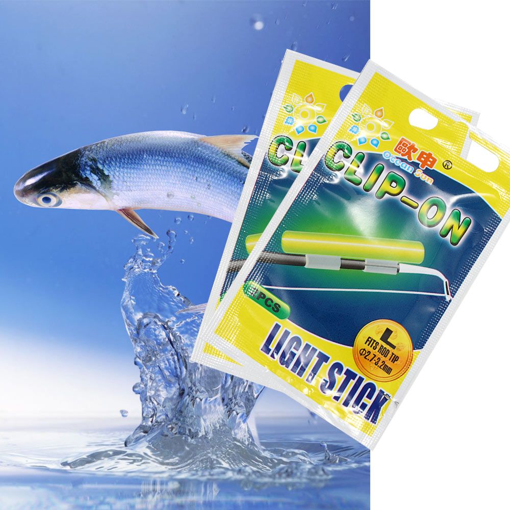 Fishing Rod Glove - Verlichting 5Packs Fluorescerende Nachtvisserij Clip-on Hengel