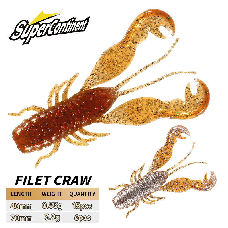 Fishing Equipment Deals - 2023 Supercontinent Filet Craw Aas Baars