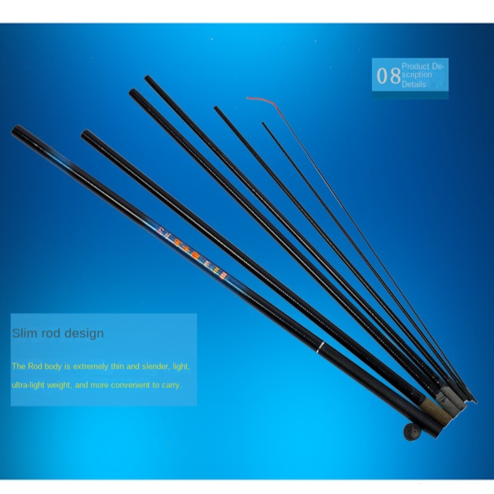 Fishing Equipment Online - 2.1 m-7.2 m Telescopische Hengel Glasvezel