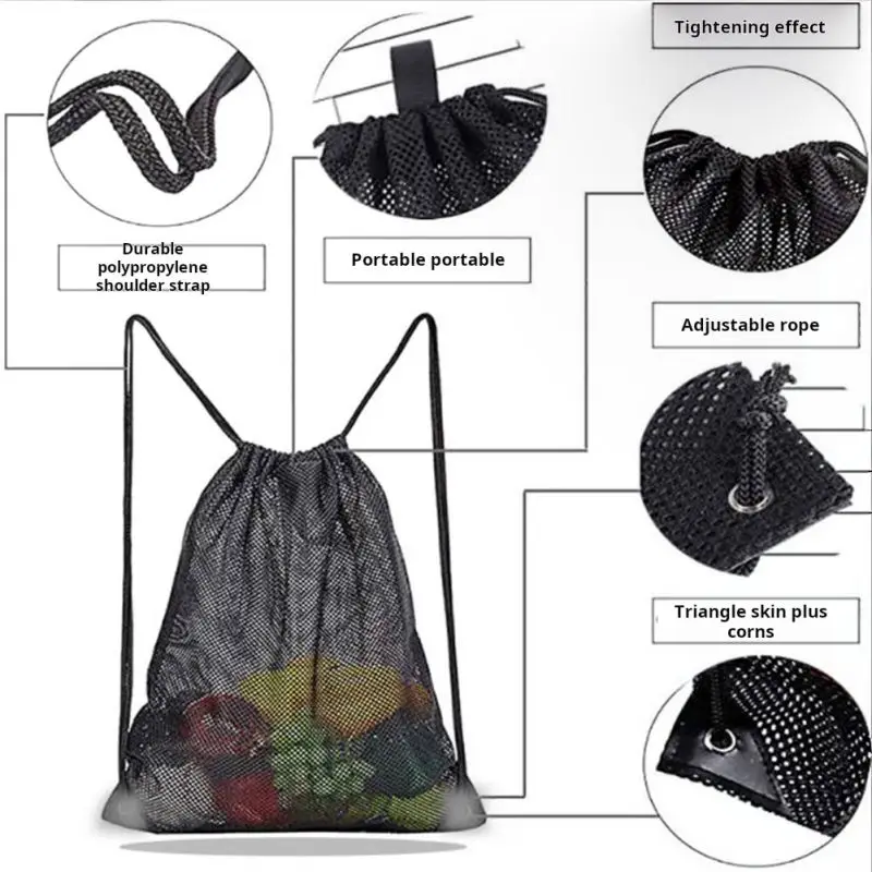 Mesh-rugzak met touw, snelle s - Fishing Equipment Storage recensie en prijs