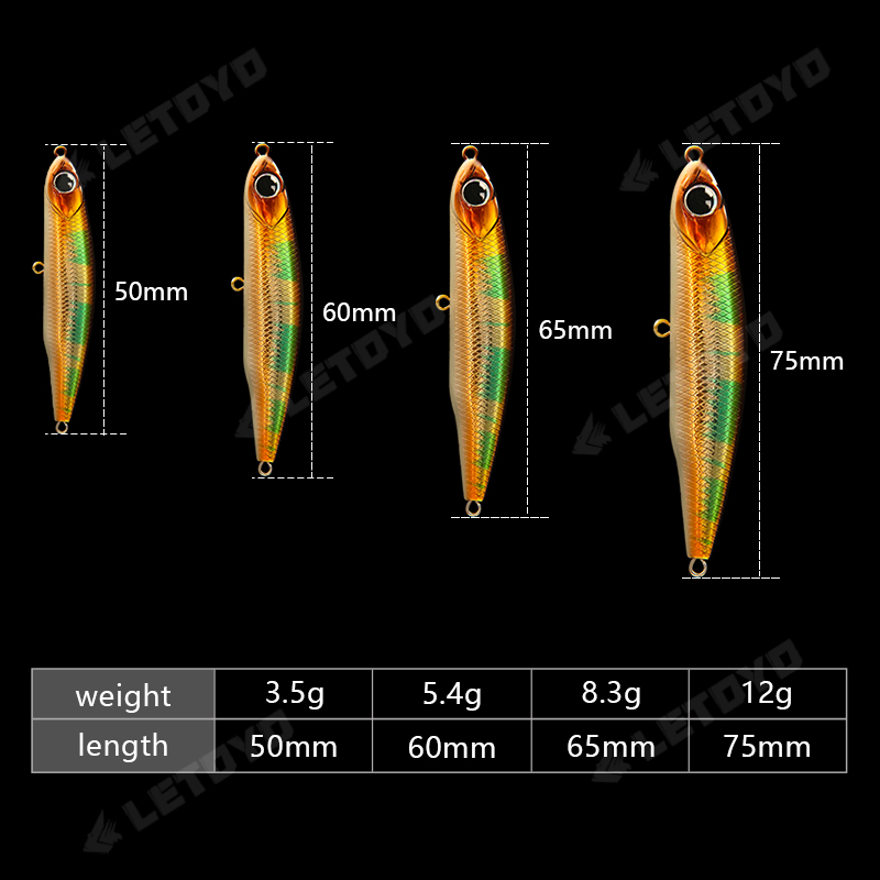 LETOYO Sinking Potlood 17g 12g - Fishing Equipment Deals recensie en prijs