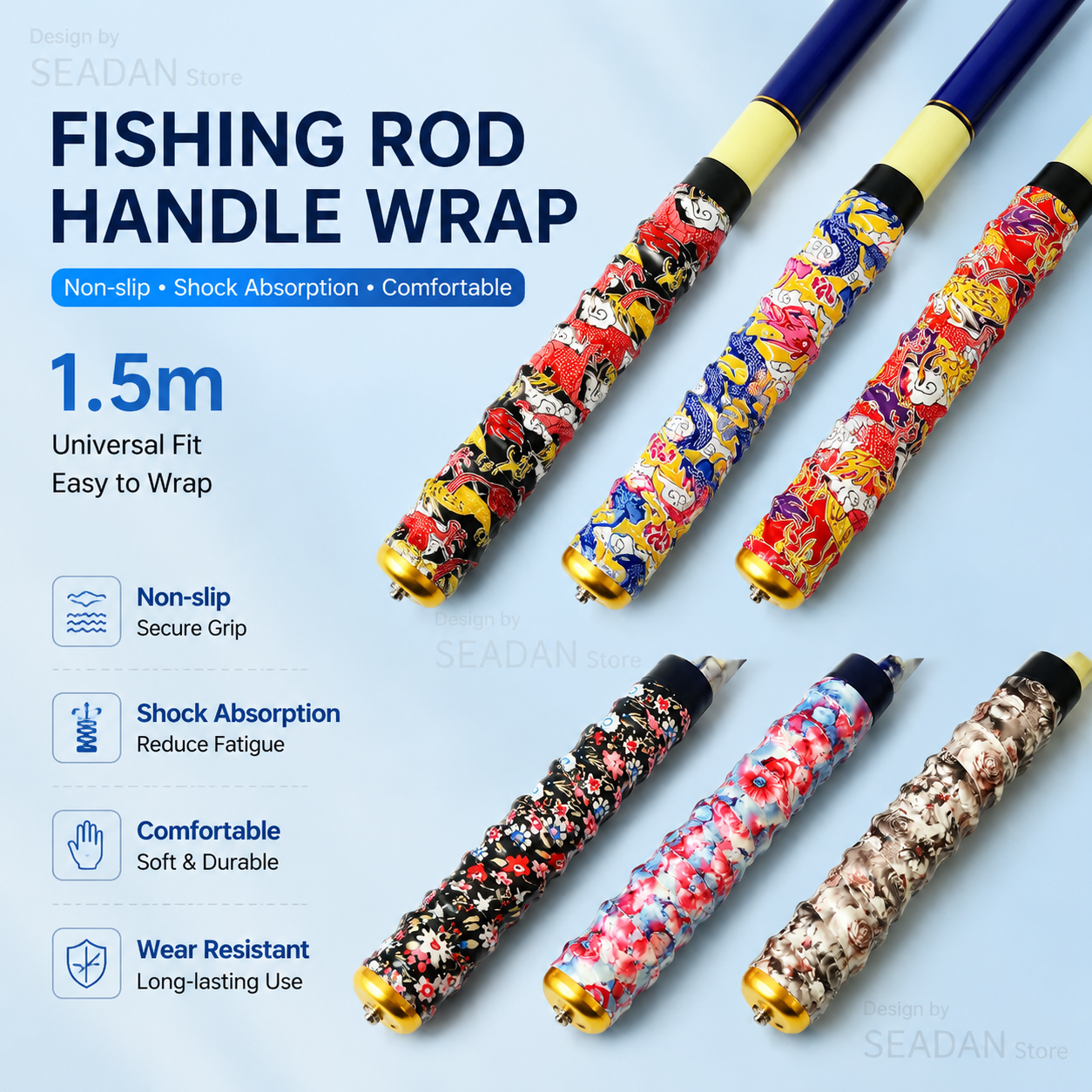 1.5m Bloemen Draak Patroon Hen - Fishing Rod Glove recensie en prijs