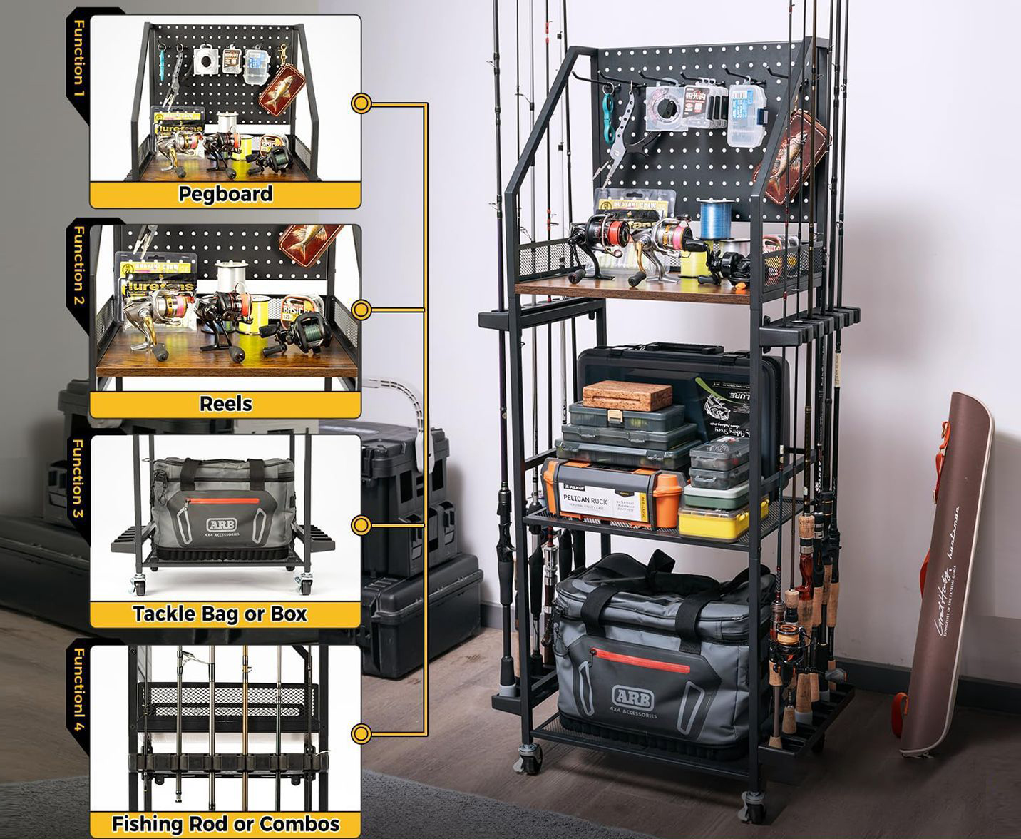 Multifunctionele hengelhouders - Fishing Equipment Storage recensie en prijs