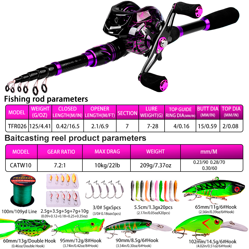 PROBEROS 2.1m Baitcasting/Spin - Fishing Equipment Online recensie en prijs