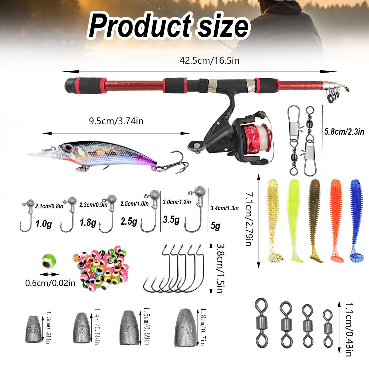 51-delige beginnershengelset m - Fishing Equipment Online recensie en prijs