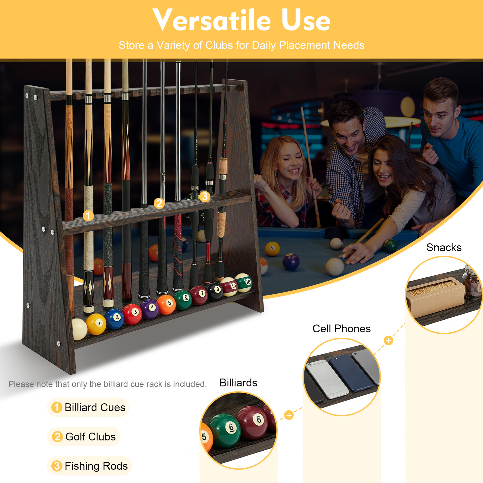 Poolkeu-rek, biljartkeu-houder - Fishing Equipment Storage recensie en prijs