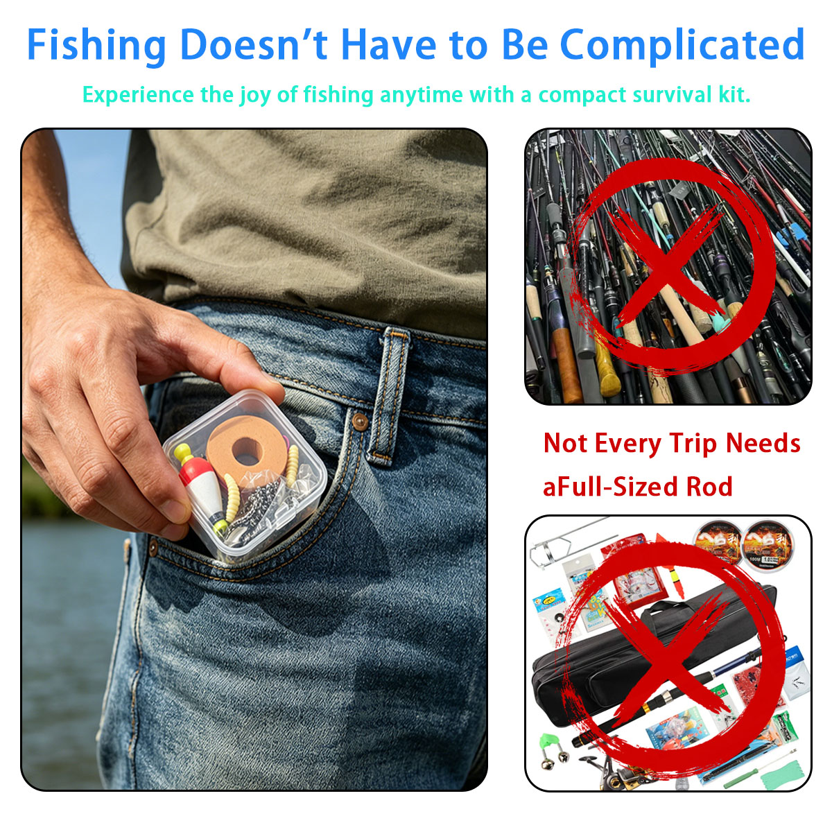 Draagbare noodvisuitrusting, d - Fishing Equipment Storage recensie en prijs